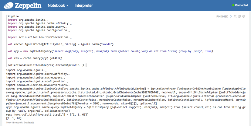 Using Scala Code